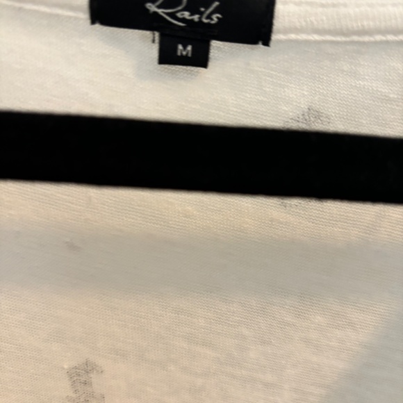 RAILS “Cara Mini White Tiger” T-shirt - size M (70% linen) - Picture 3 of 5
